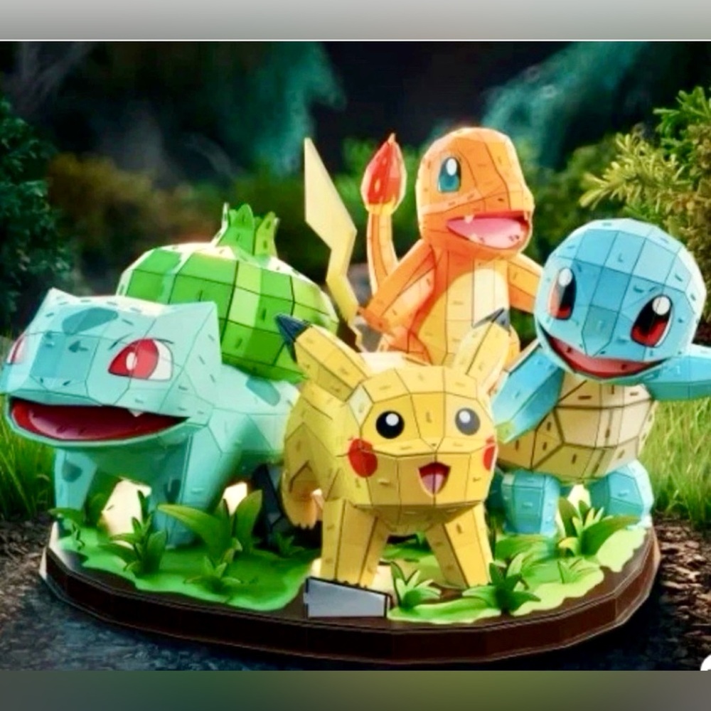 4D Build Pokemon Puzzle Model Kit! Kanto Region 4-pack In 1 Box -  716 pieces